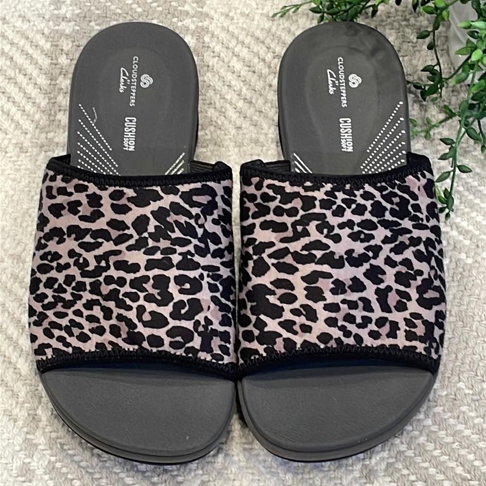 Cloudsteppers by Clarks Leopard Print Sandals